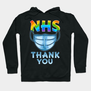 NHS SHIRT Thank You Rainbow Support Hoodie
